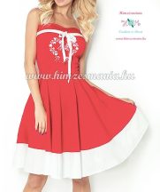   Bridal dress - hungarian folk embroidery - Kalocsa style - red