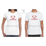 HUNGARY feliratos hímzett férfi póló matyó szív mintával - fehér