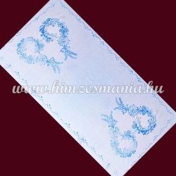 Pre-stamred table runner - hungarian hand embroidery - Kalocsa motif - rectangular - 66x35 cm