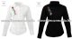Woman long sleeve shirt - hungarian machine embroidery - Kalocsa style - black