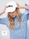 Baseball cap - folk embroidery - handmade - unisex - white Baseball cap - folk embroidery - handmade - unisex - white