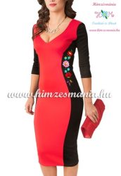 Kézi hímzésű kalocsai mintás ruha - red (42)
