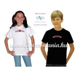 Fehér gyerek póló színes kalocsai hímzéssel - Hímzésmánia (3 évestől 12 évesig) 