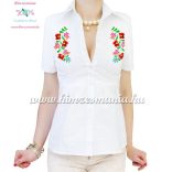 Fehér blúz matyó hímzéssel - Hímzésmánia 