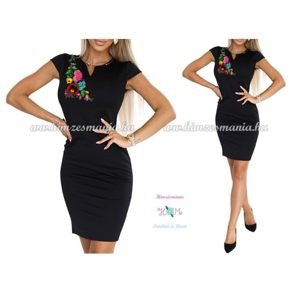 FEKETE NŐI RUHA KALOCSAI KÉZI HÍMZÉSSEL