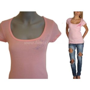 Hímzésmánia - hímezhető póló kalocsai mintával - pink