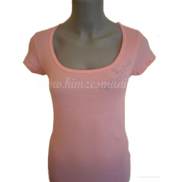 Hímzésmánia - hímezhető póló kalocsai mintával - pink
