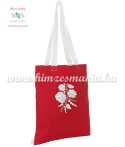   Cotton shopping bag - hungarian folk embroidery - handmaded - red