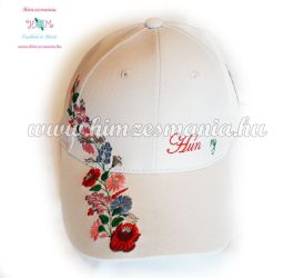 Baseball cap - Hungary embroidery - Kalocsa style - natur