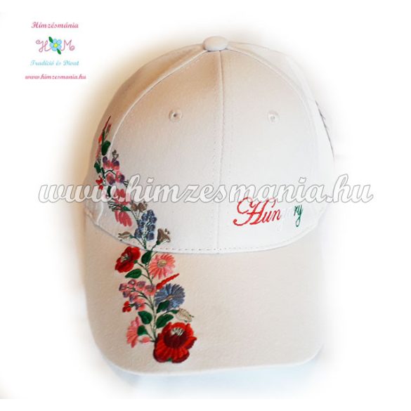 Baseball cap - Hungary embroidery - Kalocsa style - natur