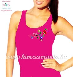 Kalocsai hímzett női top - Hímzésmánia - pink