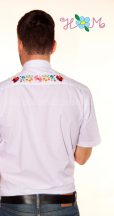   Hímzésmánia - hátulján hímzett kalocsai férfi ing - fehér - (XL)