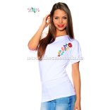 Hímzésmánia - kalocsai mintás hímzett tunika - fehér