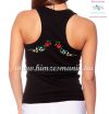 Tank top - machine embroidery - hungarian folk design- Kalocsa style - black - Embroidery Mania Tank top - machine embroidery - hungarian folk design- Kalocsa style - black - Embroidery Mania