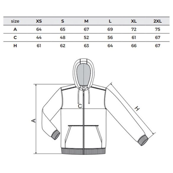 KALOCSAI MINTÁS KAPUCNIS CIPZÁRAS NŐI PULÓVER - GÉPI HÍMZÉS - FEHÉR