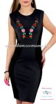 Sleeveless women dresses - hungarian folk hand embroidery - Kalocsa style - black Sleeveless women dresses - hungarian folk hand embroidery - Kalocsa style - black