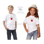 T-shirt for boys - hungarian folk machine embroidery - Matyo style - white