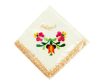 Handkerchief - hungarian folk embroidery - Matyo style - peache