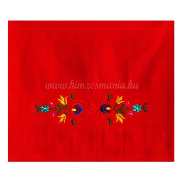 Hand towels - hungarian folk embroidery - Matyo style - red