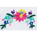 Tanktop - Kalocsa folk embroidery - white