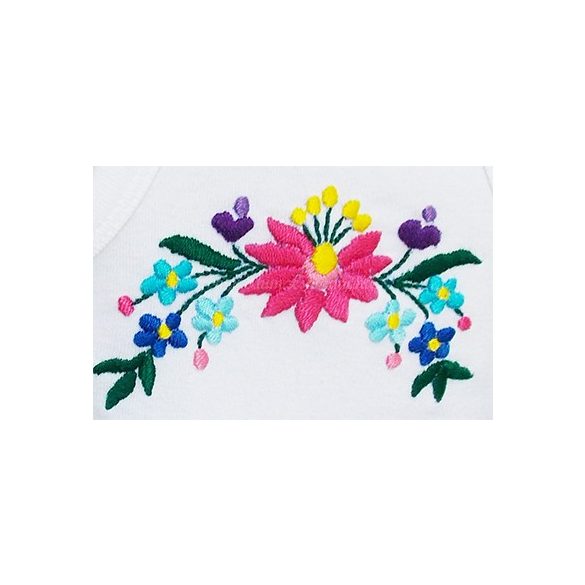 Tanktop - Kalocsa folk embroidery - white