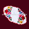 Tablecloth with hungarian folk embroidery - Kalocsa motif - oval - 20X32 cm Tablecloth with hungarian folk embroidery - Kalocsa motif - oval - 20X32 cm