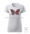 T'shirt - hungarian butterfly - Kalocsai style - gray T'shirt - hungarian butterfly - Kalocsai style - gray
