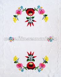 Table runner - hungarian hand embroidery - Kalocsa pepper motif - 54cm40 cm