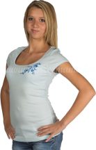 Embroidery Mania - T-shirt Kalocsa hand-embroidered - blue