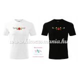 Men's Short Sleeve T-Shirts - hungarian folk embroidery - Matyo motif - black