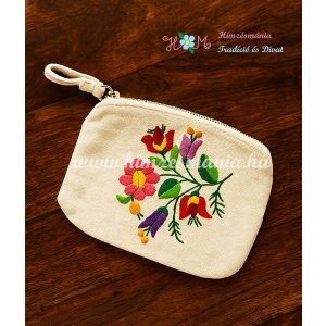 Cotton canvas wallet - hand made - hungarian style - natural