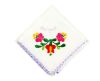 Handkerchief - hungarian folk embroidery - Matyo style - purple