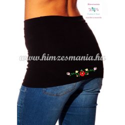   Waist Warmer - hungarian folk embroidery - matyo style - black