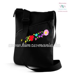 Tablet/document shoulder bag - hungarian folk  hand embroidered - Kalocsa style - back