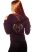 Hímzésmánia - kalocsai elején-hátulján hímzett kapucnis női pulóver - fekete