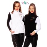 Embroidery Mania - Fleece vest - folk embroidery from Hungary - black
