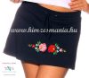 Skirt-short - hungarian folk embroidery - Kalocsa style - navy - Embroidery Mania