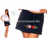 Kalocsai szoknya-short - kék - Hímzésmánia