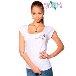 Embroidery Mania - T-shirt Kalocsa folk machine-embroidered - white