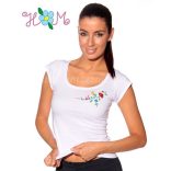 Embroidery Mania - T-shirt Kalocsa folk machine-embroidered - white
