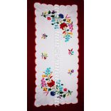 Kalocsa runner -  hand embroidered - hand red borders