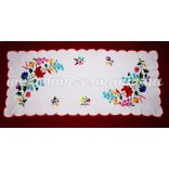 Kalocsa runner -  hand embroidered - hand red borders