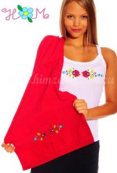Towels - hungarian folk embroidery - Matyo style - red