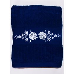   Towels - hungarian folk embroidery - Matyo style - blue - white design