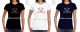 Short Sleeve T-Shirt Women - HUNGARY inscription - machine embroidered - Matyo heart - navy
