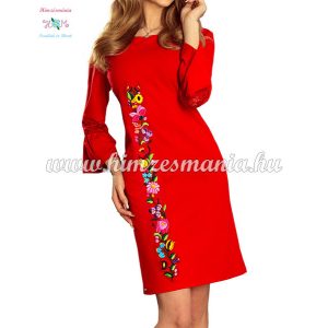 WOMEN'S DRESS - FOLK EMBROIDERY - HANDMADE - KALOCSA MOTIF - RED