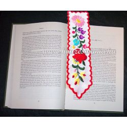 Bookmark - hand embroidery - hungarian folk - Kalocsa motif