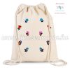 Canvas backpack - folk embroidery - Hungary - Matyo pattern - Natur