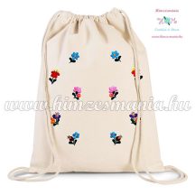   Canvas backpack - folk embroidery - Hungary - Matyo pattern - Natur