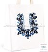 Cotton canvas tote bag - hungarian folk embroidery - handmade - white Cotton canvas tote bag - hungarian folk embroidery - handmade - white